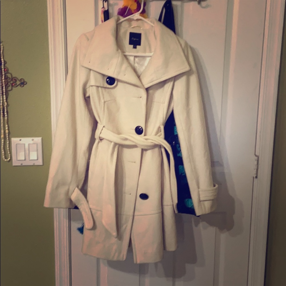 Express cream pea coat